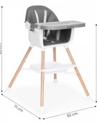 Ecotoys Scaun de masa 2 in 1 HC508 Gri