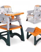 Ecotoys Scaun de masa 2 in 1 pentru copii Portocaliu