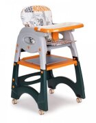 Ecotoys Scaun de masa 2 in 1 pentru copii Portocaliu