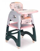 Ecotoys Scaun de masa 2 in 1 pentru copii Roz