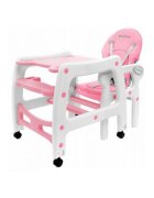 Ecotoys Scaun de masa 3 in 1 HC-223 Roz