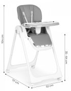 Ecotoys Scaun de masa HA-013 gri inchis
