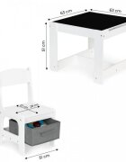 Ecotoys Set de masa cu doua scaune pentru copii