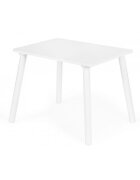 Ecotoys Set de masa cu doua scaune pentru copii alb