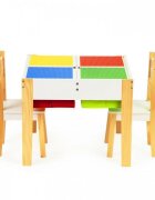 Ecotoys Set de masa cu doua scaune pentru copii XKF002
