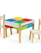 Ecotoys Set de masa cu doua scaune pentru copii XKF002