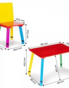 Ecotoys Set de masa cu doua scaune pentru copii ZKB-10
