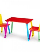 Ecotoys Set de masa cu doua scaune pentru copii ZKB-10