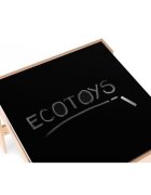 Ecotoys Set masa cu doua scaune pentru copii Natur cu spatiu pentru depozitare si tabla