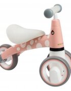 Ecotoys Tricicleta copii fara pedale Flamingo LB1603 varsta 1-3 ani scaun confortabil si moale roti duble fata functie de blocare a ghidonului sarcina maxima admisa 20 kg