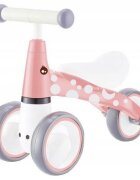 Ecotoys Tricicleta copii fara pedale Flamingo LB1603 varsta 1-3 ani scaun confortabil si moale roti duble fata functie de blocare a ghidonului sarcina maxima admisa 20 kg