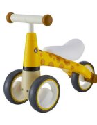 Ecotoys Tricicleta copii fara pedale LB1603 Galben varsta 1-3 ani scaun confortabil si moale roti duble fata functie de blocare a ghidonului sarcina maxima admisa 20 kg