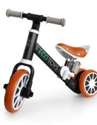 Ecotoys Tricicleta de echilibru 3 in 1 cu pedale pentru copii LC-V1322 Negru transformabila in bicicleta de echilibru inaltime reglabila roti din spuma EVA sarcina maxima admisa 30 de kg