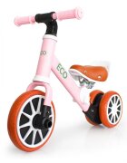 Ecotoys Tricicleta de echilibru 3 in 1 cu pedale pentru copii LC-V1322 Roz transformabila in bicicleta de echilibru inaltime reglabila roti din spuma EVA sarcina maxima admisa 30 de kg