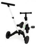Ecotoys Tricicleta pentru copii Alb cu pedale si maner 2 in 1 roti din cauciuc Eva transformabila in tricicleta clasica