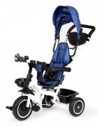 Ecotoys Tricicleta pentru copii Albastru pentru copiii intre 6 luni roti din spuma evaspatar cu husa moale si centura de siguranta in 5 puncte