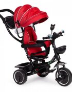 Ecotoys Tricicleta pentru copii JM-066-9 Rosu cu sezut rotativ de la 12 luni roti din spuma Eva suport picioare parasolar ajustabil si detasabil