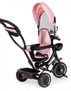 Ecotoys Tricicleta pentru copii JM-066-9 Roz cu sezut rotativ de la 12 luni roti din spuma Eva suport picioare parasolar ajustabil si detasabil centura de siguranta