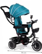 Ecotoys Tricicleta pentru copii JM-066-9 Verde cu sezut rotativ de la 12 luni roti din spuma Eva suport picioare parasolar ajustabil si detasabil