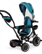 Ecotoys Tricicleta pentru copii JM-066-9 Verde cu sezut rotativ de la 12 luni roti din spuma Eva suport picioare parasolar ajustabil si detasabil