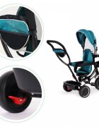 Ecotoys Tricicleta pentru copii JM-066-9 Verde cu sezut rotativ de la 12 luni roti din spuma Eva suport picioare parasolar ajustabil si detasabil