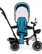 Ecotoys Tricicleta pentru copii JM-066-9 Verde cu sezut rotativ de la 12 luni roti din spuma Eva suport picioare parasolar ajustabil si detasabil