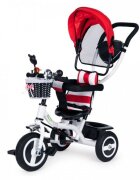 Ecotoys Tricicleta pentru copii Jm-066-9l Rosu cu roti din cauciuc gonflabil scaun reversibil suport picioruse greutate maxim admisa 25 kg