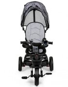 Ecotoys Tricicleta pentru copii JM-311 Gri cu sezut reversibil de la 12 luni pana la 25 kg spatar reglabil pozitie de somn si sezut rotativ