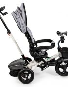 Ecotoys Tricicleta pentru copii JM-311 Gri cu sezut reversibil de la 12 luni pana la 25 kg spatar reglabil pozitie de somn si sezut rotativ