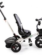 Ecotoys Tricicleta pentru copii JM-311 Gri cu sezut reversibil de la 12 luni pana la 25 kg spatar reglabil pozitie de somn si sezut rotativ