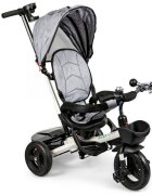 Ecotoys Tricicleta pentru copii JM-311 Gri cu sezut reversibil de la 12 luni pana la 25 kg spatar reglabil pozitie de somn si sezut rotativ