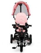 Ecotoys Tricicleta pentru copii JM-311 Roz cu sezut reversibil de la 12 luni pana la 25 kg spatar reglabil pozitie de somn si sezut rotativ