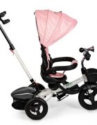 Ecotoys Tricicleta pentru copii JM-311 Roz cu sezut reversibil de la 12 luni pana la 25 kg spatar reglabil pozitie de somn si sezut rotativ