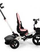 Ecotoys Tricicleta pentru copii JM-311 Roz cu sezut reversibil de la 12 luni pana la 25 kg spatar reglabil pozitie de somn si sezut rotativ