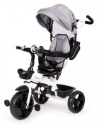 Ecotoys Tricicleta pentru copii Jm-322 Gri cu sezut reversibil frana roti din spuma Eva suport pentru picioare greutate admisa 25 kg