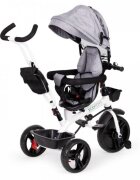 Ecotoys Tricicleta pentru copii Jm-322 Gri cu sezut reversibil frana roti din spuma Eva suport pentru picioare greutate admisa 25 kg