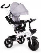 Ecotoys Tricicleta pentru copii Jm-322 Gri cu sezut reversibil frana roti din spuma Eva suport pentru picioare greutate admisa 25 kg