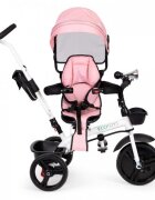 Ecotoys Tricicleta pentru copii Jm-322 Roz cu sezut reversibil frana roti din spuma Eva suport pentru picioare greutate admisa 25 kg