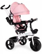 Ecotoys Tricicleta pentru copii Jm-322 Roz cu sezut reversibil frana roti din spuma Eva suport pentru picioare greutate admisa 25 kg