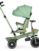 Ecotoys Tricicleta pentru copii WQL-066-18 Verde 2 in 1 scaun rotativ 360 roti din spuma EVA suport picioare control al directiei suport pahar far cosulet