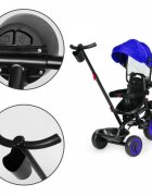 Ecotoys Tricicleta pentru copii WQL-066-51 Albastru 3 in 1 cu scaun rotativ 360 roti din spuma EVA