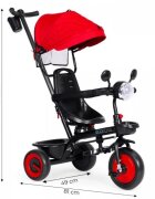 Ecotoys Tricicleta pentru copii WQL-066-51 Rosu 3 in 1 cu scaun rotativ 360 roti din spuma EVA