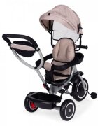 Ecotoys Tricicleta pentru copii WQL-066-52 Bej 2 in 1 cu scaun rotativ 360 roti din spuma EVA greutate admisa 25kg