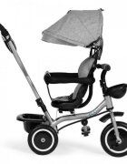 Ecotoys Tricicleta pentru copii WQL-066-52 Gri 2 in 1 cu scaun rotativ 360 roti din spuma EVA greutate admisa 25kg