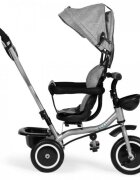 Ecotoys Tricicleta pentru copii WQL-066-52 Gri 2 in 1 cu scaun rotativ 360 roti din spuma EVA greutate admisa 25kg