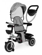 Ecotoys Tricicleta pentru copii WQL-066-52 Gri 2 in 1 cu scaun rotativ 360 roti din spuma EVA greutate admisa 25kg