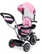 Ecotoys Tricicleta pentru copii WQL-066-52 Roz 2 in 1 cu scaun rotativ 360 roti din spuma EVA greutate admisa 25kg