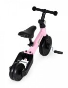 Ecotoys Tricicleta pentru copii YM-BT-6 Roz cu pedale si maner 2 in 1 roti din cauciuc Eva maner detasabil pentru copii de la 3 ani