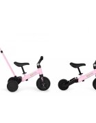 Ecotoys Tricicleta pentru copii YM-BT-6 Roz cu pedale si maner 2 in 1 roti din cauciuc Eva maner detasabil pentru copii de la 3 ani