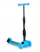 Ecotoys Trotineta 5 in 1 cu maner parental reglabil scaun reglabil 3 roti cu LED greutate suportata 20 kg varsta 3 ani+ albastru